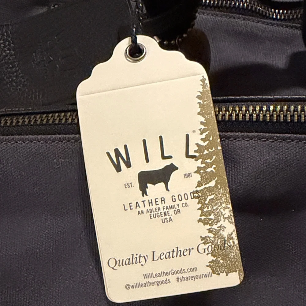 Will Leather Goods Blue Duffel Bag - Picture 3 of 4